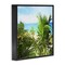 Stupell Industries Palm Leaves over Beach Framed Giclee Wall Art Design by Nola James